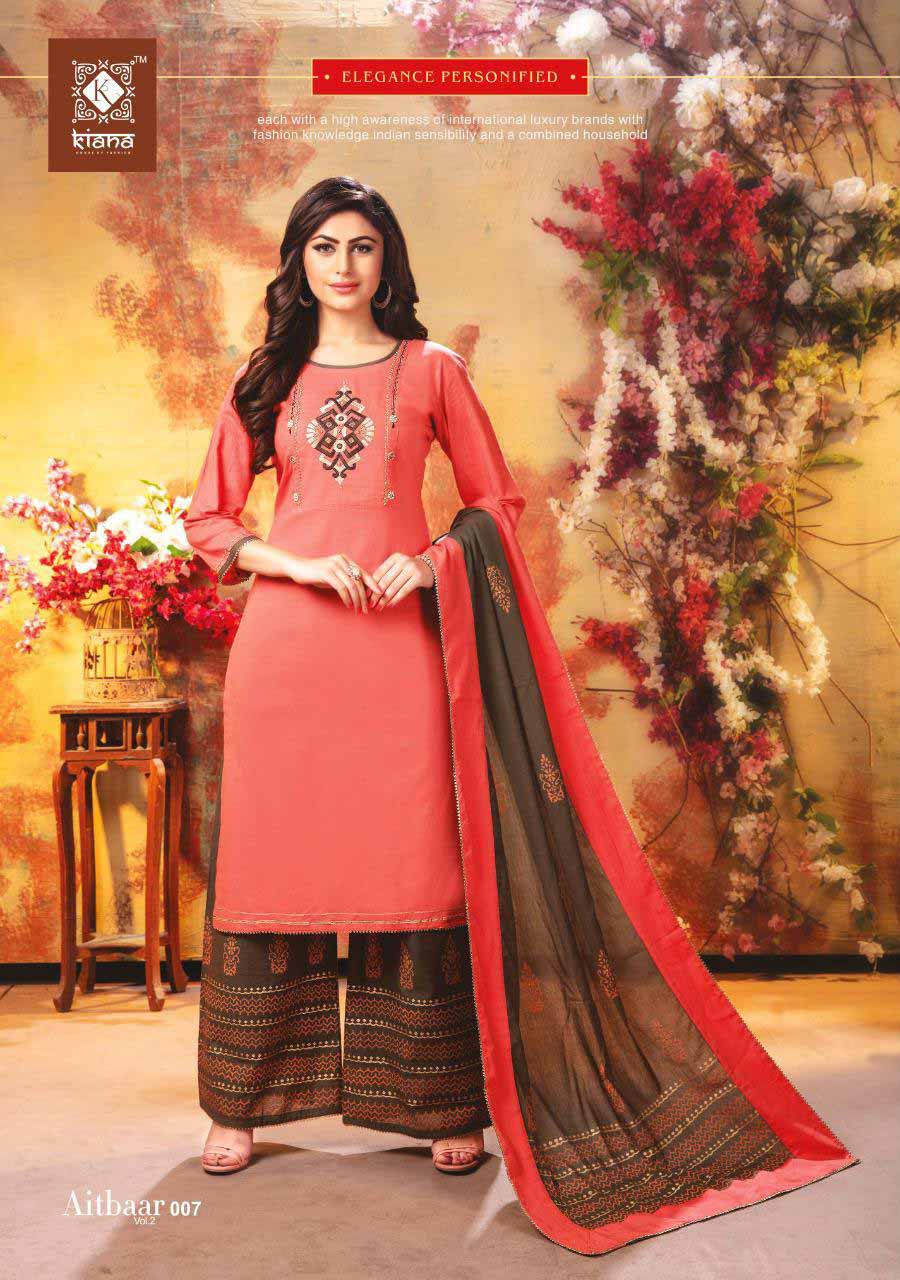 Kiana Aitbaar Vol-2 Gold Foil Print Kurti Sets Kiana Aitbaar Vol-2 Gold Foil Print Kurti Sets